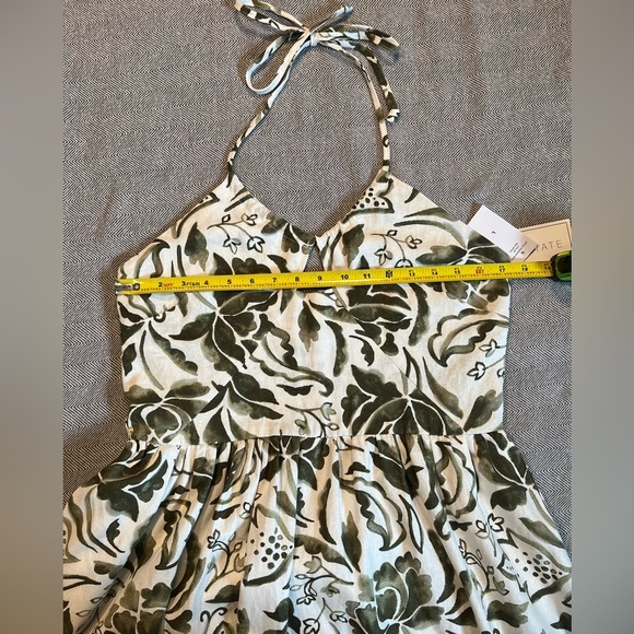 NWT 1. State Keyhole Halter Maxi Dress in Floral Sea Spray Green - Picture 5 of 16
